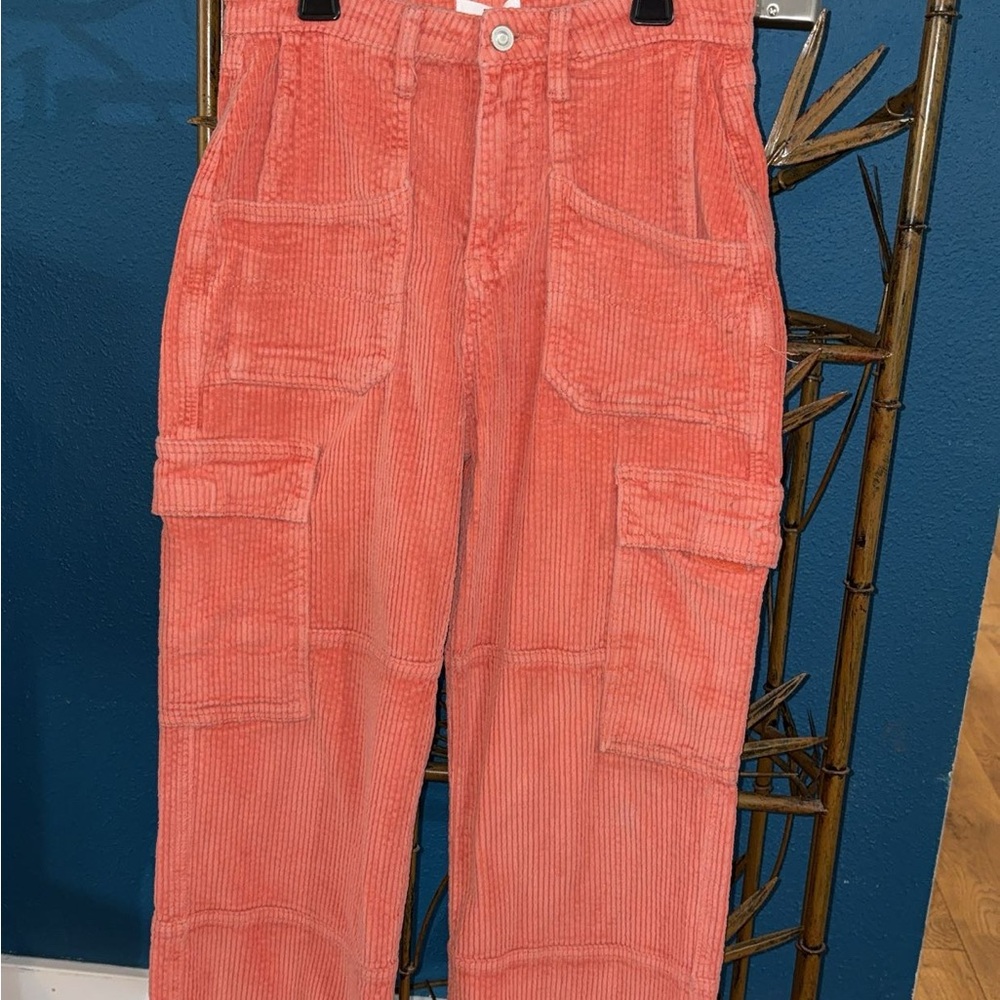 Nordstrom Women's High Rise Corduroy Jeans - Coral